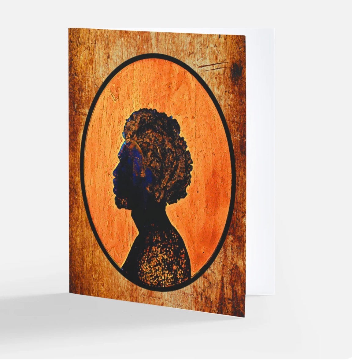 Afro Cameo Man - Blank Greeting Card