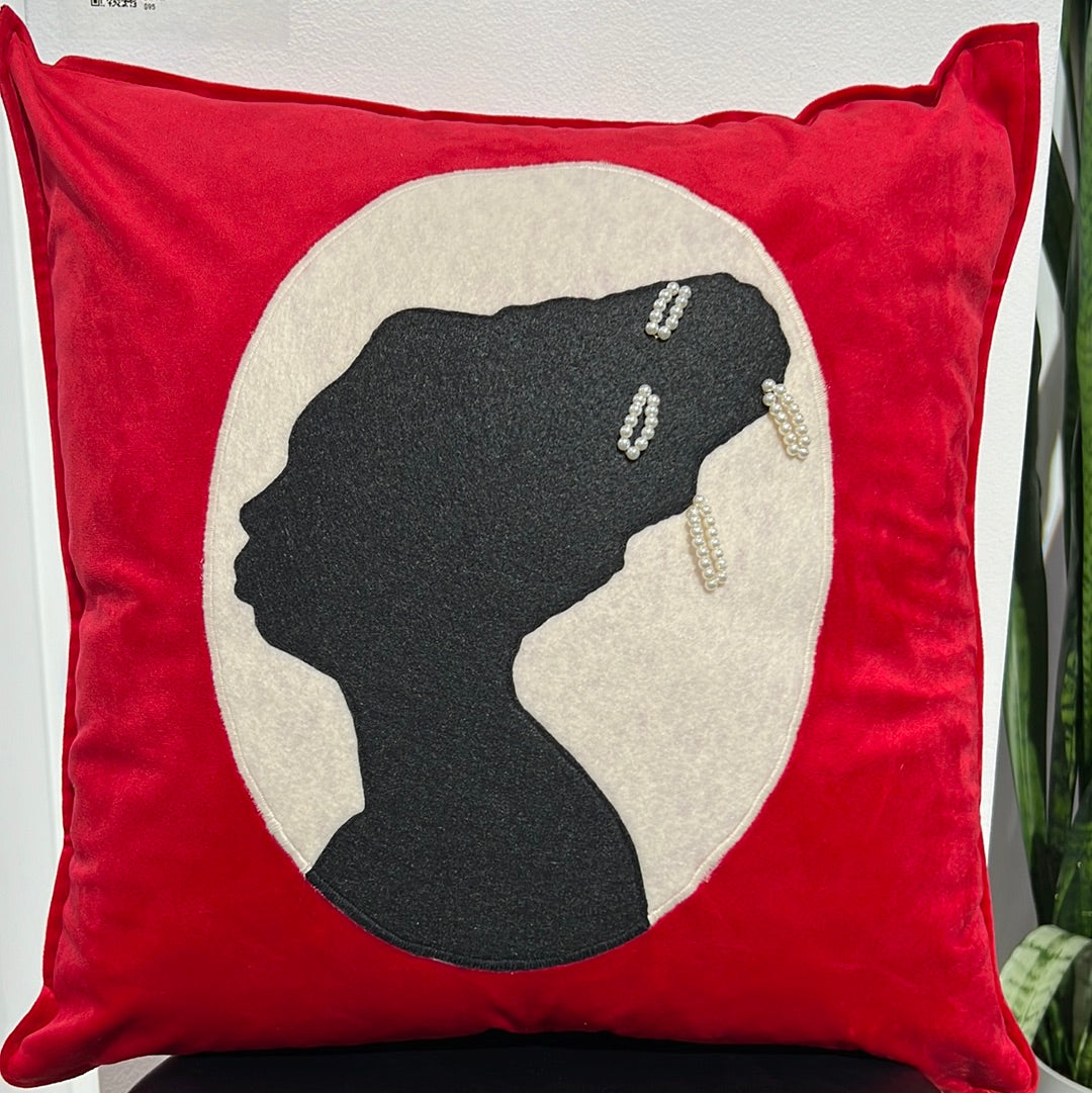 Freedom- Afro Cameo 18” Square Throw Pillow