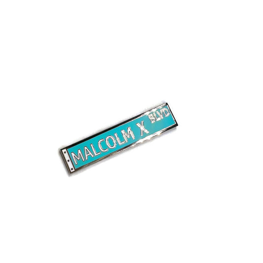 Malcolm X Blvd Enamel Pin