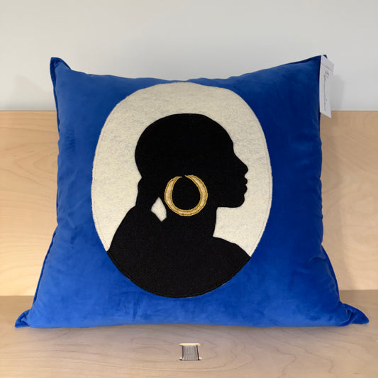 Afro Cameo 20” Square Throw Pillow