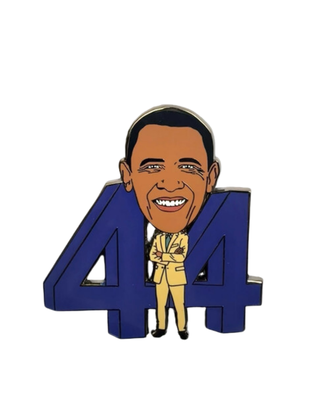 Barack Obama 44th President "Tan Suit" Enamel Pin