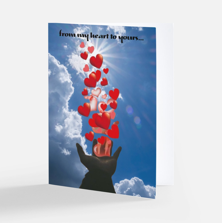from my heart to yours... - A2 Blank Greeting Card