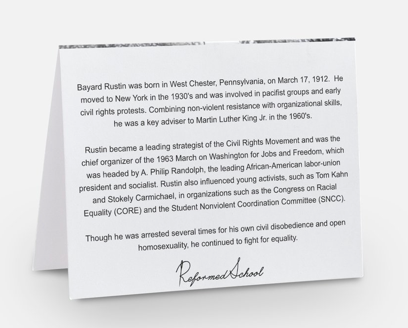 Bayard Rustin - Blank Greeting Card