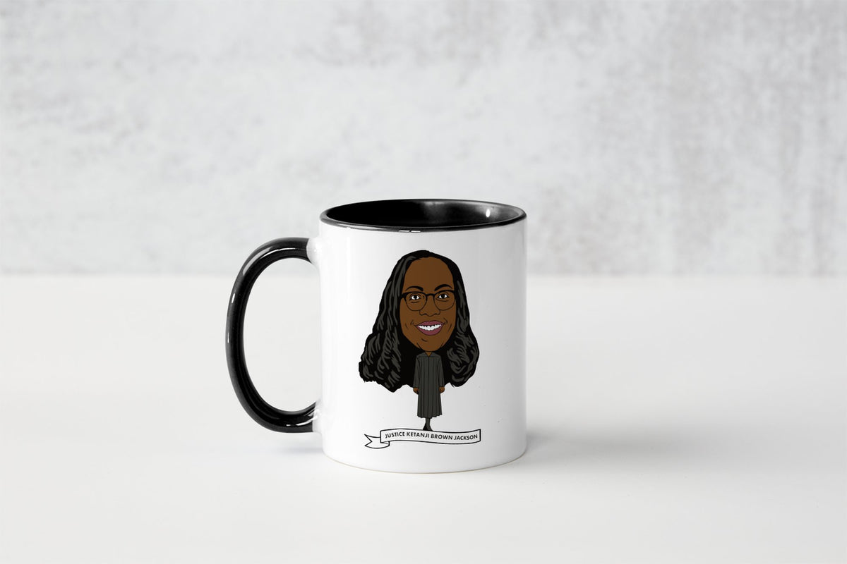 Justice Ketanji Brown Jackson - Illustrated 11oz Black/White Mug