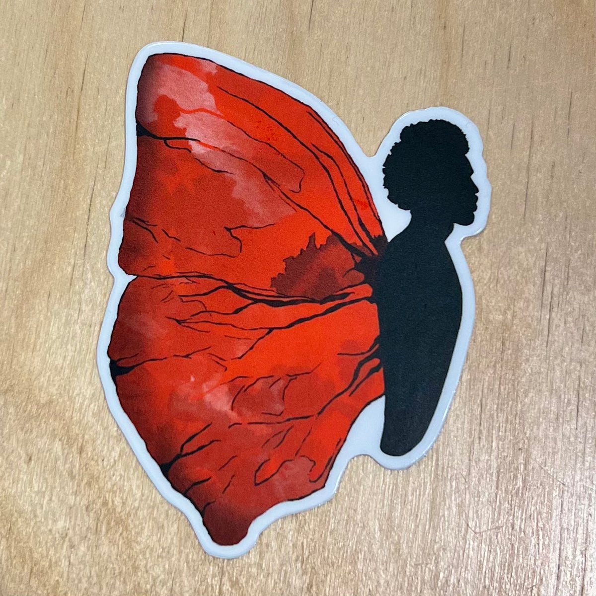 Male Butterfly Vinyl Sticker