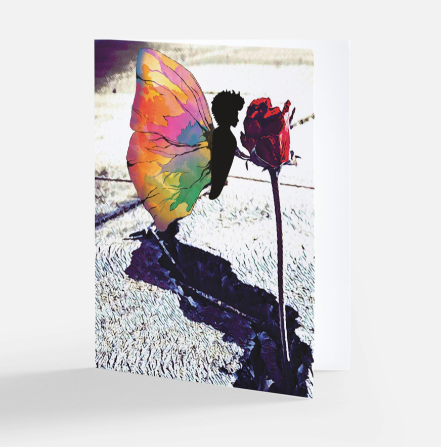 Black Butterfly - A2 Blank Greeting Card