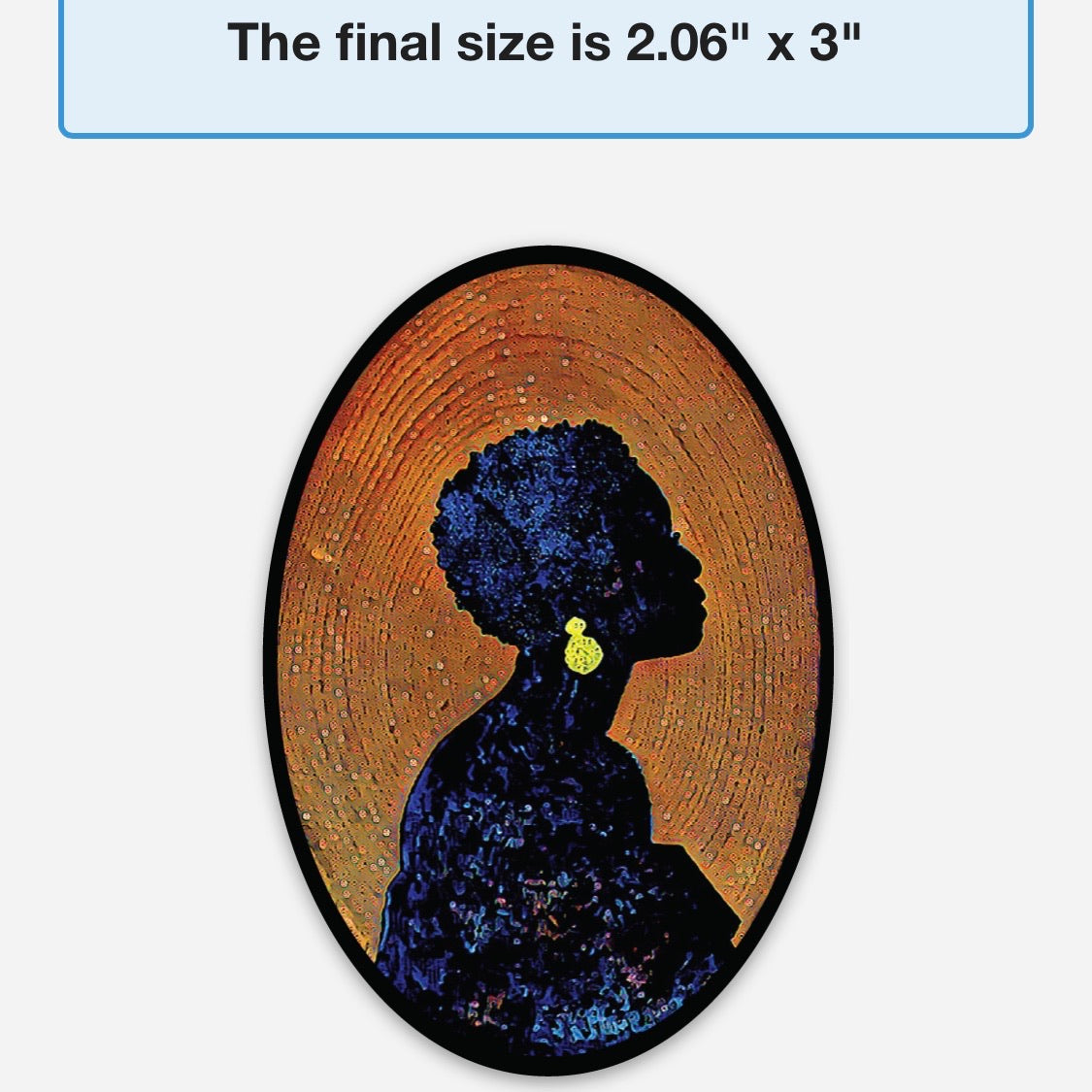 Cameo Silhouette Art Magnet - Woman