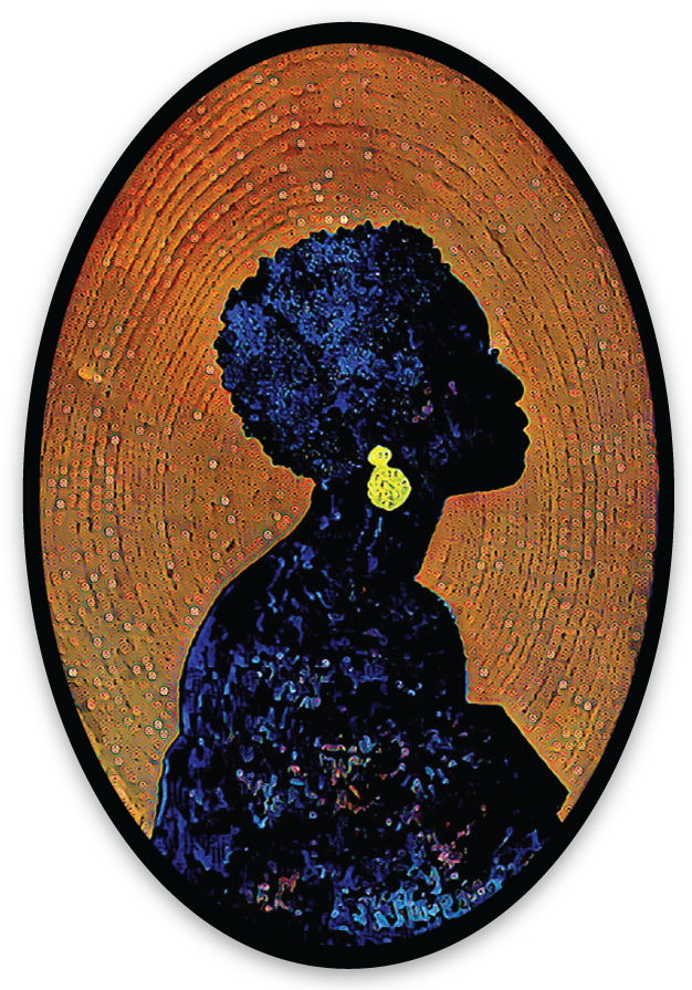 Cameo Silhouette Art Magnet - Woman